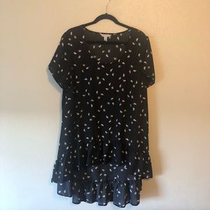 Boutique 1x black high low blouse
